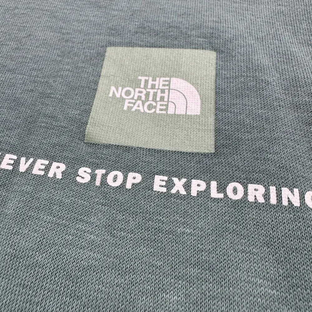 The North Face Men's Teal Hoodie 'Never Stop Exploring' Sweater M Medium Jacket